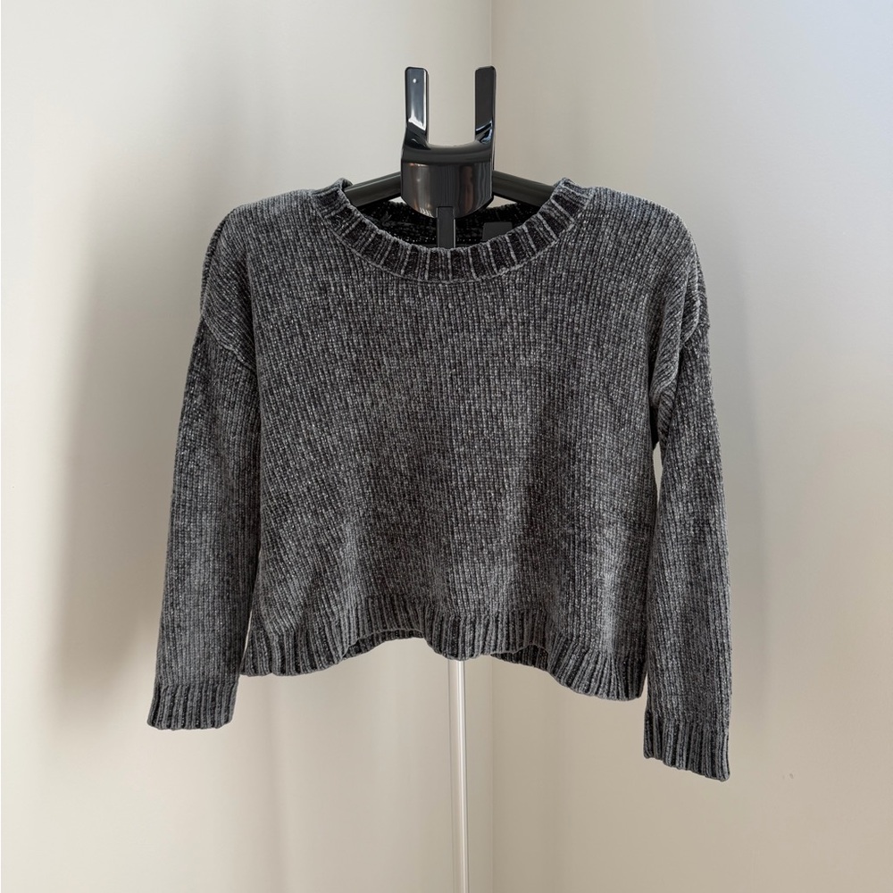 AERIE | Charcoal Knit Women's Crew Neck Sweater